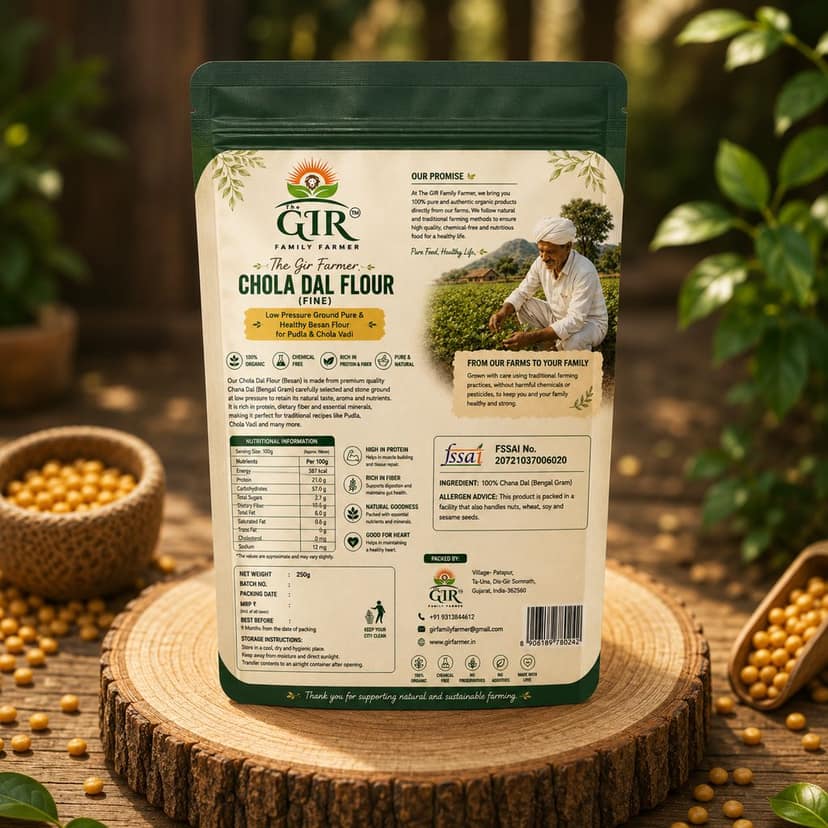 Organic Chola Dal Flour — Premium Quality view 2