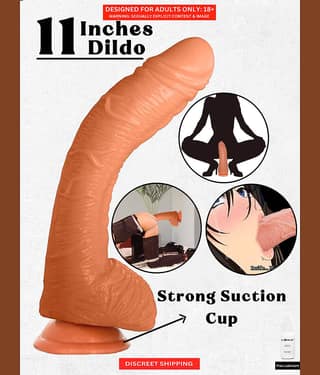Huge 11 Inch Dildo for Women with Suction Cup Realistic Silicon G-spot Dildo Sex Toys for Girls Pleasure with Free Lube – Naughty Nights