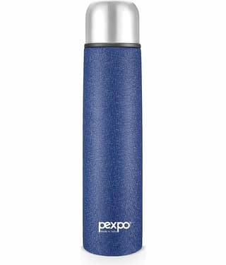 Pexpo 1000ml 18 Hrs Hot and Cold Flask, Flip Pro 1000ml Vacuum Water Bottle (Pack of 1, Blue)