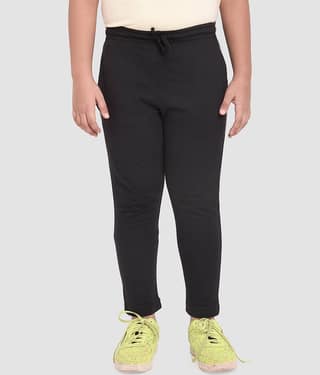 Neo Garments Pack of 1 Boys Cotton Trackpant ( Black )
