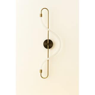 Chanya Haus Luxury S-Shaped LED Wall Lamp in Antique Brass -Aluminium Body Warm White, Cool White Cool Daylight