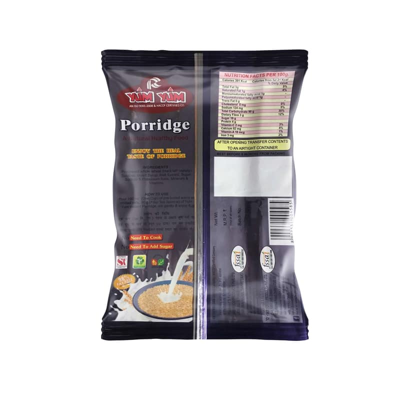 YUM YUM High Fiber Instant Roasted Honey Flavor with Protein Porridge Pouch - 900g view 2