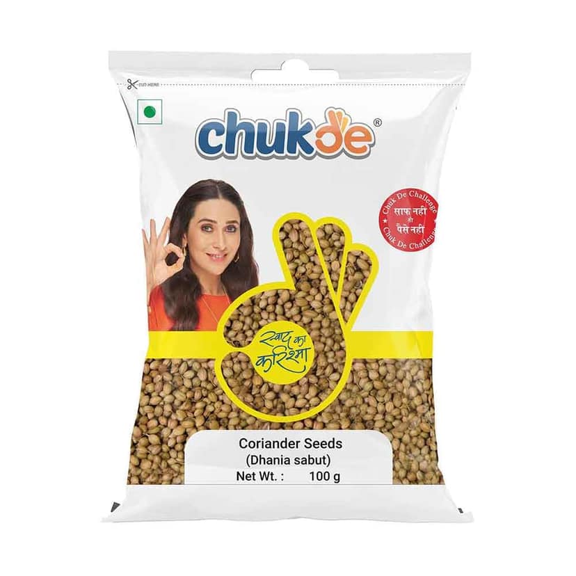 Chukde Dhania Sabut | Whole Coriander Seeds for Cooking, also known as Dhania, Malli, Dhaniyalu, Kottambari Beeja | 100 Gram | Pack of 2 view 2