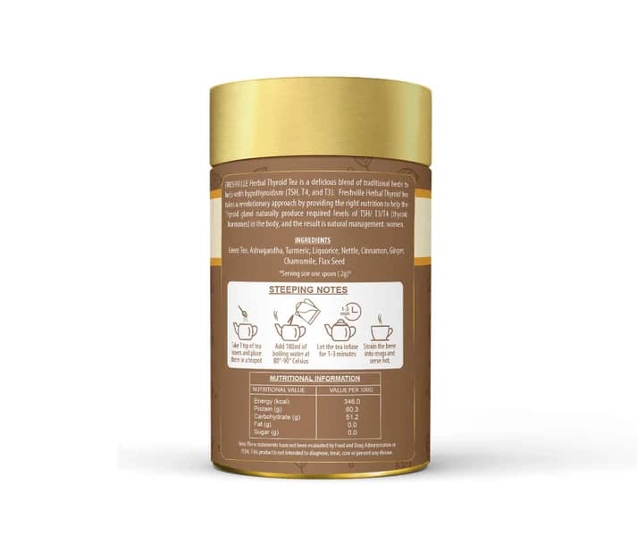 Freshville Thyroid Tea 3 Months Pack Supports Thyroid Health with Herbs 300gram view 2