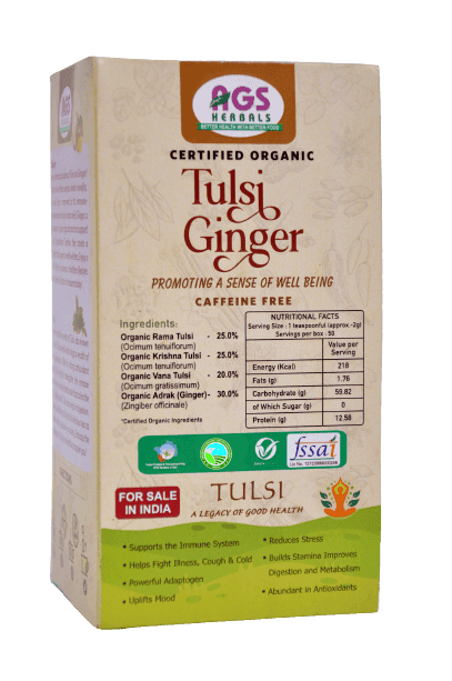 Tulsi Ginger Tea Pyramid Tea Bags view 2