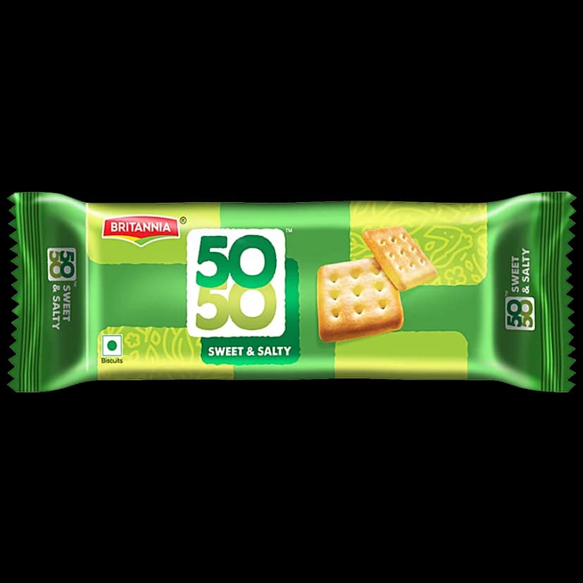 Britannia 50-50 Sweet & Salty Biscuits, 62.8 G