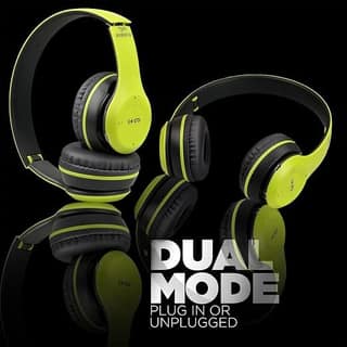 P47 Wireless Over Ear Bluetooth Headphones with Mic (Green)