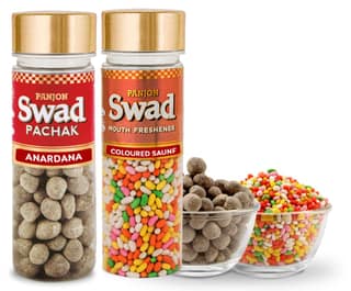 Panjon Swad Pachak Anardana & Mukhwas Coloured Saunf, 310g, 2 bottle