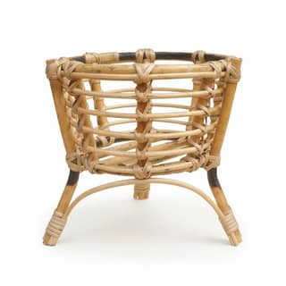 Artisanal Hand-Woven Rattan Decorative Basket