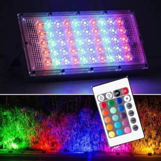 50W RGB LED Brick Light Remote IP65 LED Flood Light Flood Light Outdoor Lamp (Multicolor, Blue, Red, Pink, Yellow)