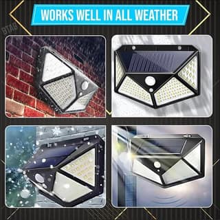Multi-Angle 168 LED Solar Wall Light with PIR Motion Sensor, Energy Saving Waterproof Outdoor Security Lighting for Yard and Driveway