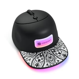 Portronics Toad Cap Mini Wireless Optical Mouse, a compact, lightweight, and versatile mouse designed for comfortable everyday use across multiple devices - White & Black