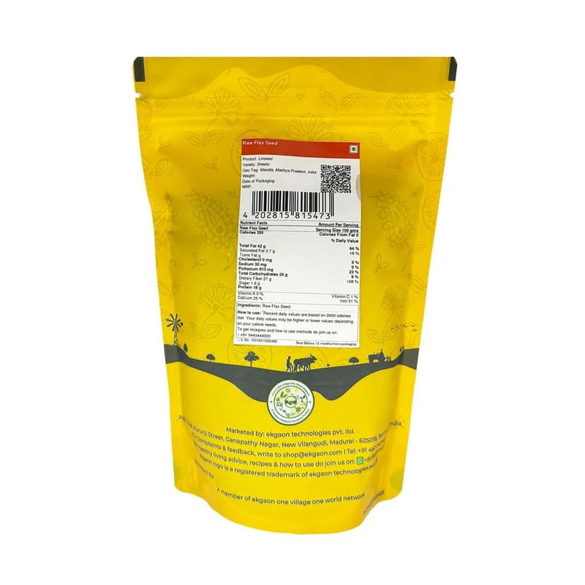 Raw Flax Seed (Pack of Two) 200g view 2