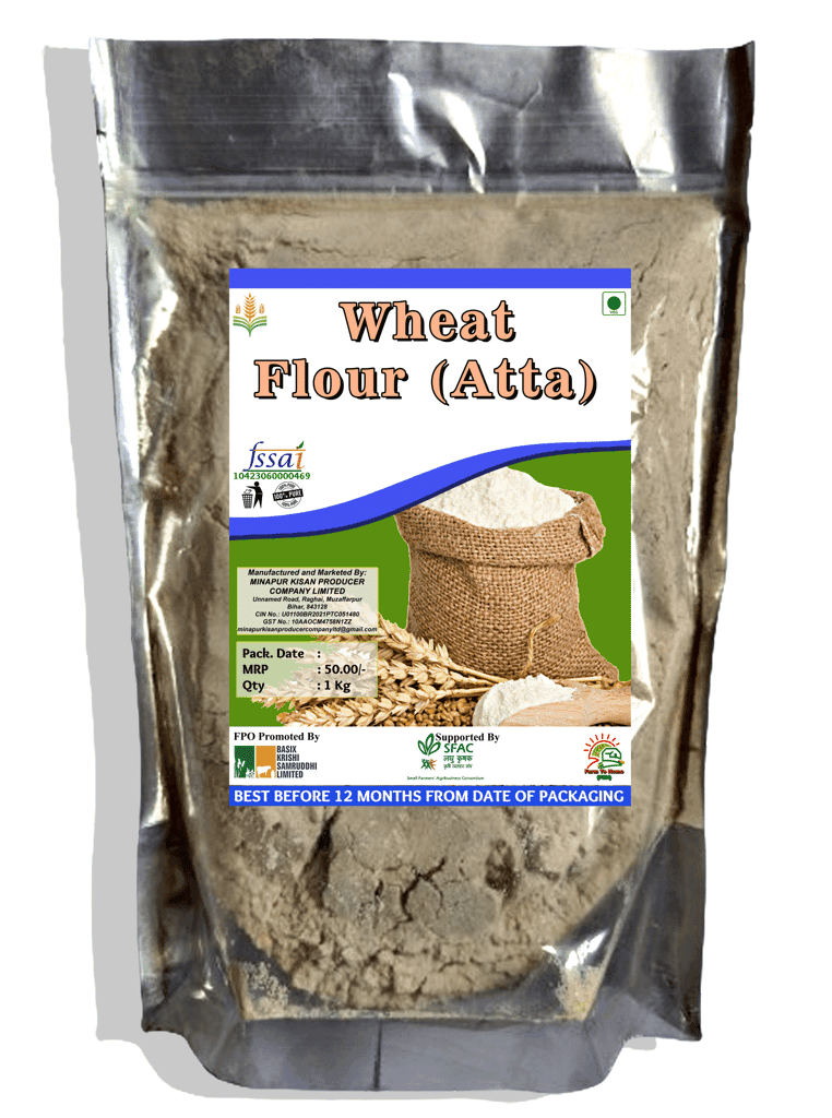 Wheat flour (Atta) | 1Kg { Pack of 2}