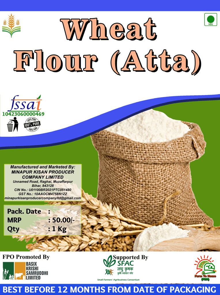 Wheat flour (Atta) | 1Kg { Pack of 2} view 2