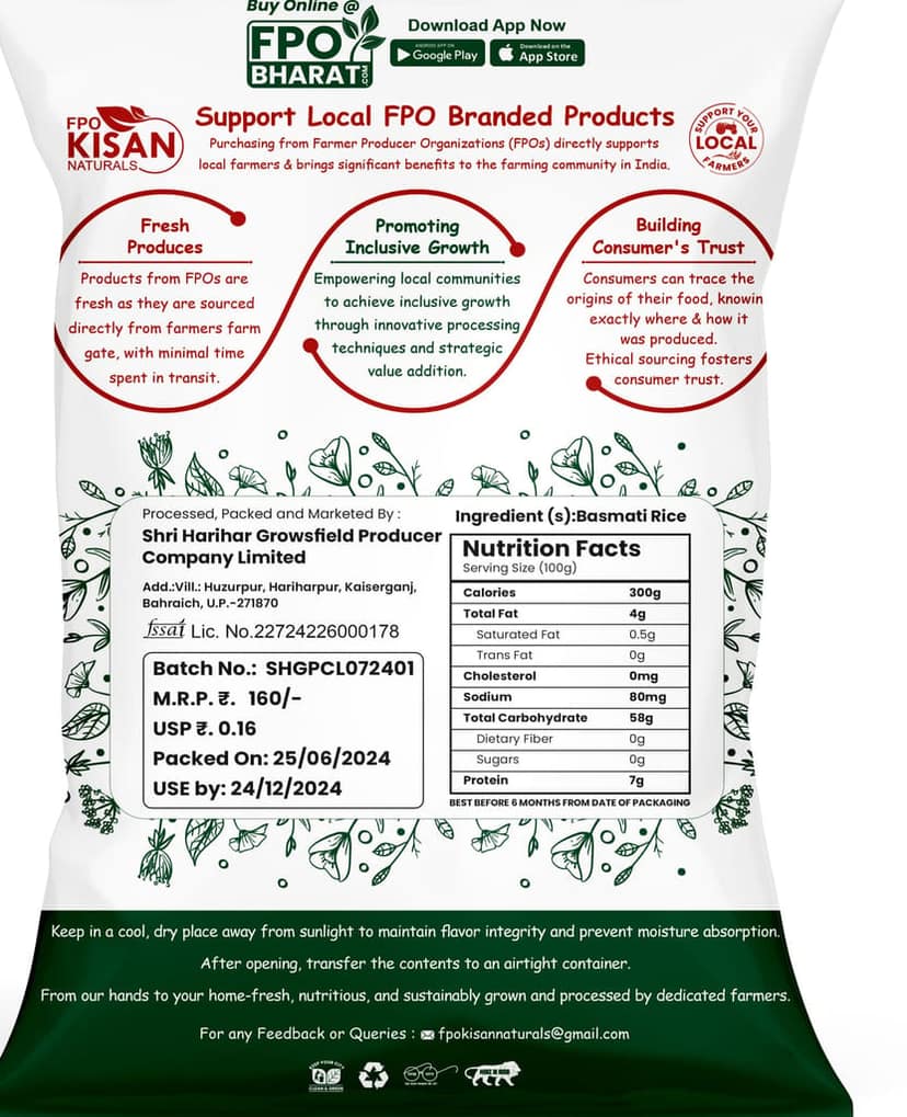 FPO KISAN NATURALS BASMATI RICE view 2
