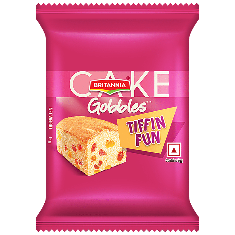 Britannia Gobbles Tiffin Cake, 16 g Pouch view 2