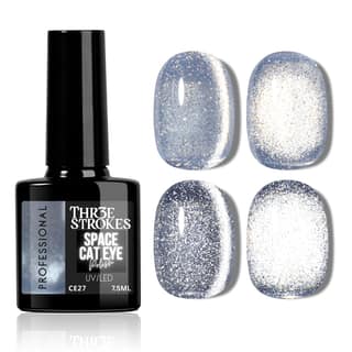 THR3E STROKES 9D Glitter Cat Eye Gel Finish Magnetic Nail Polish Art Manicure DIY at Home Soak Off UV Gel 7.5ML (CE27, 7.5ML) THR3E STROKES 9D Glitter Cat Eye Gel Finish Magnetic Nail Polish Art Manicure DIY at Home Soak Off UV Gel 7.5ML (CE27, 7.5ML) -