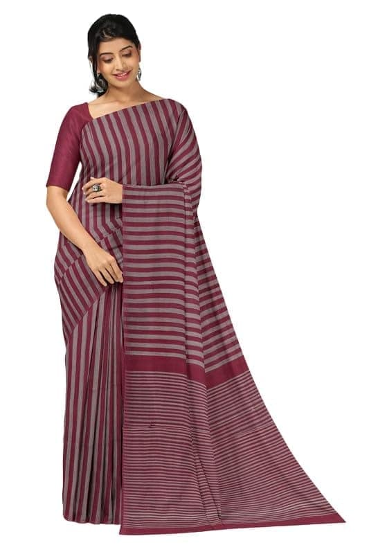 APCO Handloom - Women's Rahajmundry Pure Cotton Handloom Saree (Brown)