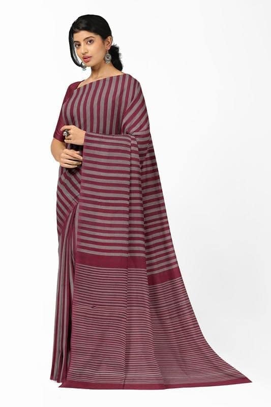 APCO Handloom - Women's Rahajmundry Pure Cotton Handloom Saree (Brown) view 2