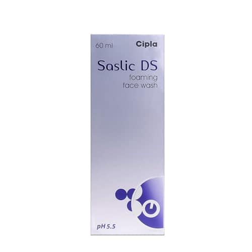 Cipla Saslic DS Foaming Face Wash | 2% Salicylic Acid | Acne Prevention | Pore Unclogging Formula for Clear Skin | 60ml Cipla Saslic DS Foaming Face Wash | 2% Salicylic Acid | Acne Prevention | Pore Unclogging Formula for Clear Skin | 60ml - 60 ml (Pack view 2