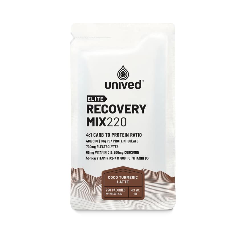 Unived Recovery Mix 220 for Workout Strength and Stamina Coco Turmeric Latte view 2