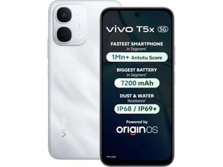 Vivo T5x 5G Smartphone (8GB RAM, 128GB Storage) 5G Connectivity, FHD+ Display, Fast Performance & Long Battery Life - Star Silver