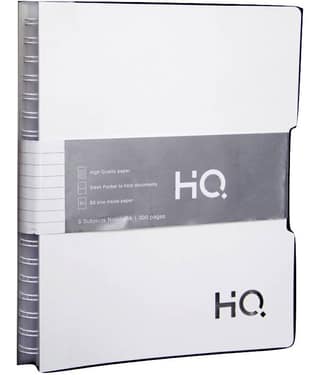 HQ Single Subject Book (17cm x 25cm)– B5 Size – 160 pages WHITE