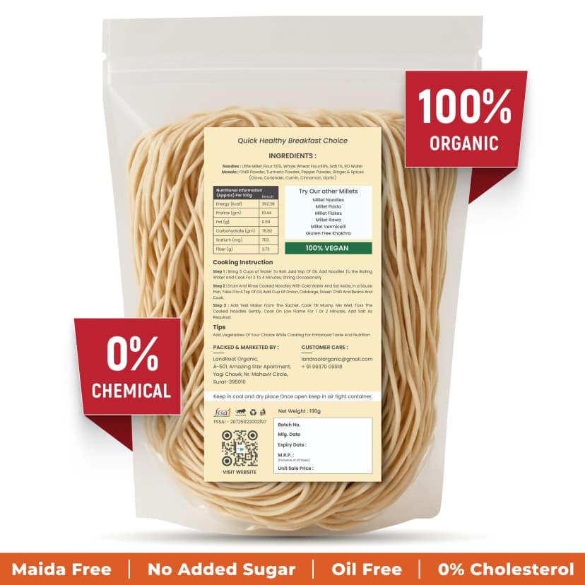 Land root -Little Millets Noodles 190 Grams view 2