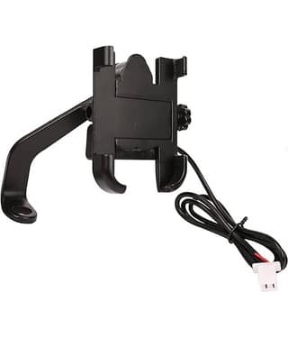 Universal Metal Bike Mobile Phone Holder with USB Charger for Bike Scooty Bicycle Suitable for All Smartphones