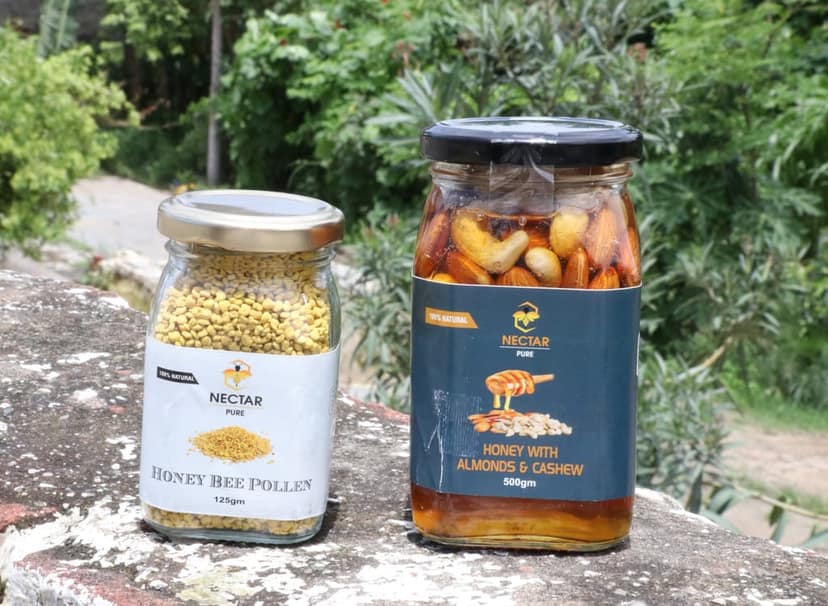 Special Combo gift pack (Honey with almonds n cashews and Bell Pollen) view 2