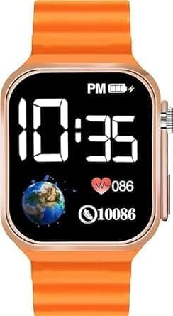 T800 Ultra Biggest Display Smart Watch Ultra Digital Dial Waterproof Smart Design LED Display Kids Watch for Boys & Girls
