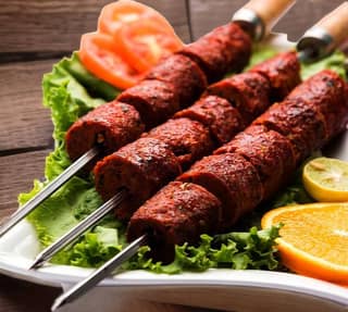 Afghani mutton seekh kabab