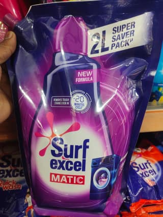 Surf excel detergent matic front load liquid refill pouch