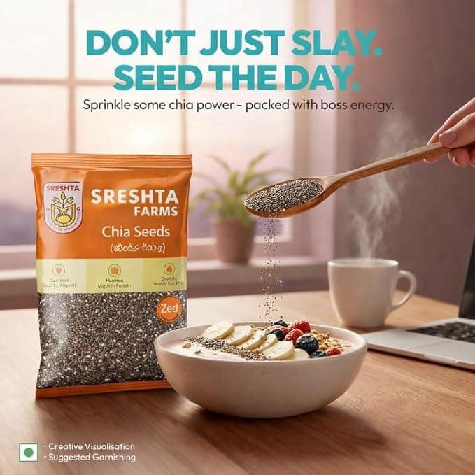 Sreshta Farms Chia Seeds 100g view 2