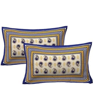 Shagun Online Pack of 2 Blue Pillow Cover