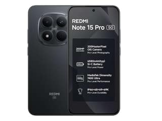 Redmi Note 15 Pro 5G Smartphone, 8GB RAM, 128GB Storage - Carbon Black