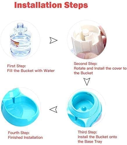 Automatic Pet Water Food Dispenser 3.5L Large Capacity Self-Dispensing Gravity Feeder Water Cat Feeding Bowl Drinking Water/Automatic Feeding Pet Supplies, Multicolor view 2