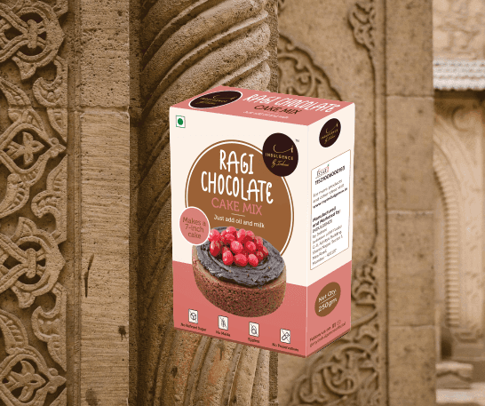 INDULGENCE No Maida Ragi Chocolate Cake Mix and Vegan Chocolate Cake Mix Combo Pack 500 Gms view 2
