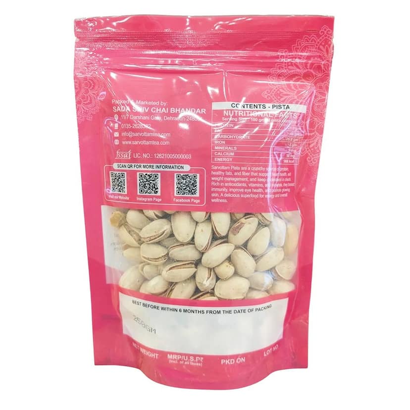 Sarvottam Pista (American) | Premium Pistachios with No Added Salt | Crunchy & Fresh Dry Fruits | Protein-Rich Healthy Snack view 2