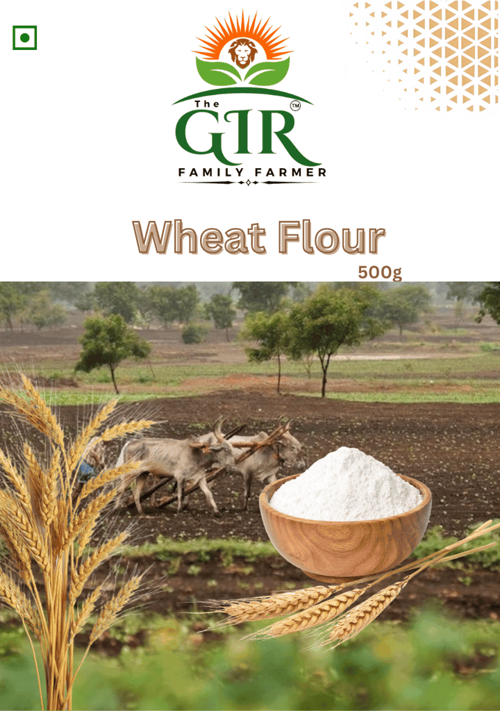 Gir Chakki Atta 1kg – Fresh Whole Wheat Flour for Soft Roti & Chapati | High Fiber, Natural & Stone Ground Wheat Atta view 2