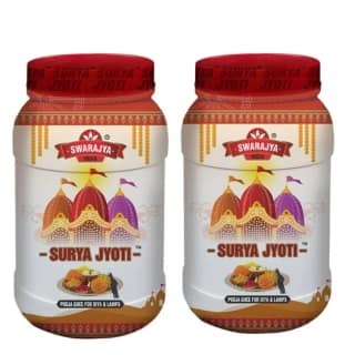 Swarajya India Surya Jyoti Pooja Ghee Pack of 2 500 ml Each Traditional Premium Quality Ghee for Pooja Festivals Havan and Daily Rituals