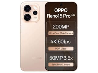 Oppo Reno 15 Pro 5G Smartphone, 12GB RAM, 256GB Storage, Elegant Design - Sunset Gold
