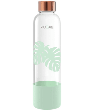 Rioware Borosilicate Glass Water Bottle| office bottle | Green Water Bottle 750 mL ( Set of 1 )