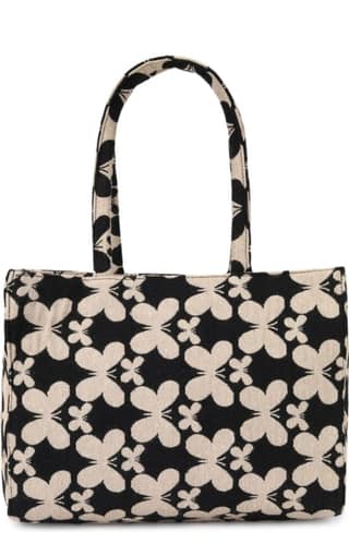 Butterfly Print Canvas Tote Bag, Small