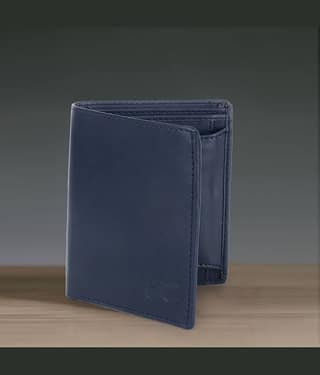 Dezire Crafts PU Embellished Men's Regular Wallet With 5 Slots For Card ( Blue , Pack of 1 )