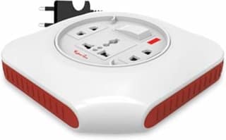 Fybros 3 pin Flex Box with 3 Outlets & Master Switch for Home, Office, Travel, Laptop 3 Socket Extension Boards (White, Red, 5 m)