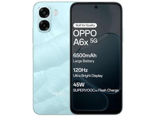 Oppo A6X 5G Smartphone, 6GB RAM, 128GB Storage Smooth Performance - Ice Blue