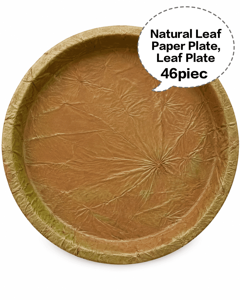 Natural Leaf Paper Plate, Leaf Paper Plate, Disposable Leaf Plate, Eco Friendly Leaf Plate, Biodegradable Leaf Plate 46pieces view 2