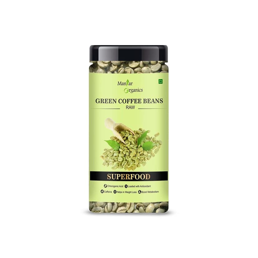ManHar Organics Columbian Green Coffee Beans 150gm Jar- Natural Immunity Booster and Weight Management Partner